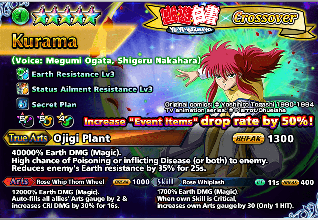 Kurama Grand Summoners Fighter Profile